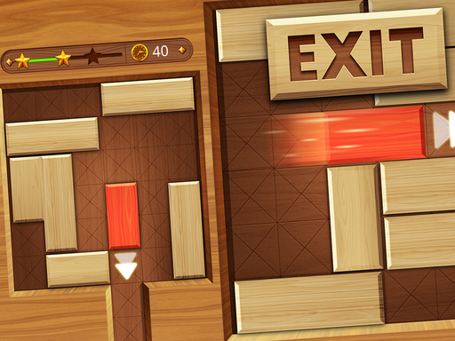 EXIT: Unblock Red Wood Block